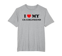 I Love My Ex-Girlfriend T-Shirt, Homme Grandes Tailles, Gris Chiné, 2X Tall