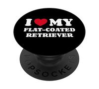 I Love My Flat-Coated Retriever Chien Retriever à Poil Plat PopSockets PopGrip Adhésif