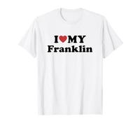 I Love My Franklin Prénom Assorti Couple T-Shirt