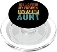 I Love My Freakin' Awesome Aunt - Family PopSockets PopGrip pour MagSafe