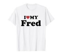 I Love My Fred Prénom Assorti Couple T-Shirt