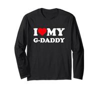 I Love My G-Daddy Heart Family Grandpa GDaddy Manche Longue