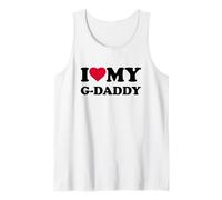 I Love My G-Daddy Heart Grandpa Family GDaddy Débardeur
