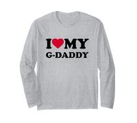 I Love My G-Daddy Heart Grandpa Family GDaddy Manche Longue