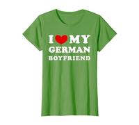 I Love My German Boyfriend, J'aime Mon Petit ami Allemand T-Shirt, Femme, Herbe, L