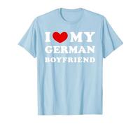 I Love My German Boyfriend, J'aime Mon Petit ami Allemand T-Shirt, Homme, Bleu Céleste, 3XL