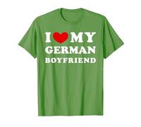 I Love My German Boyfriend, J'aime Mon Petit ami Allemand T-Shirt, Homme, Herbe, M
