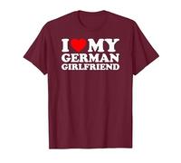 I Love My German Girlfriend T-Shirt, Homme, Marron, M
