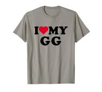 I Love My GG Heart Grandma Family T-Shirt