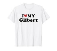 I Love My Gilbert Prénom Assorti Couple T-Shirt