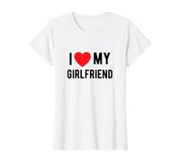 I Love My Girlfriend Mignon Assorti Valentine Boyfriend T-Shirt Graphique avec Valeur