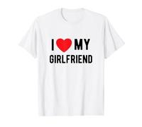 I Love My Girlfriend Mignon Assorti Valentine Boyfriend T-Shirt Graphique avec Valeur