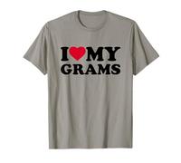 I Love My Grams Heart Grandma Family T-Shirt
