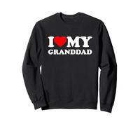 I Love My Granddad Heart Family Grandpa Sweatshirt