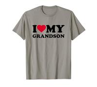 I Love My Grandson Heart Family Funny T-Shirt