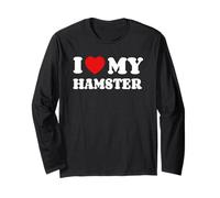 I Love My Hamster J'aime Mon Hamster Amour Cœur Manche Longue