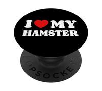I Love My Hamster J'aime Mon Hamster Amour Cœur PopSockets PopGrip Adhésif