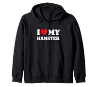 I Love My Hamster J'aime Mon Hamster Amour Cœur Sweat à Capuche