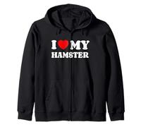 I Love My Hamster J'aime Mon Hamster Amour Cœur Sweat à Capuche