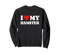 I Love My Hamster J'aime Mon Hamster Amour Cœur Sweatshirt