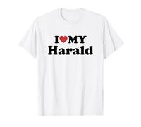 I Love My Harald Prénom Assorti Couple T-Shirt