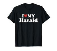 I Love My Harald Prénom Assorti Couple T-Shirt
