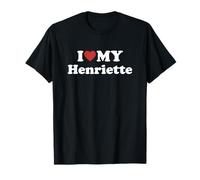 I Love My Henriette Prénom Assorti Couple T-Shirt