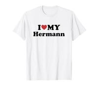 I Love My Hermann Prénom Assorti Couple T-Shirt