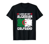 I Love My Hot Algerian Girlfriend Couple Algeria Flag T-Shirt