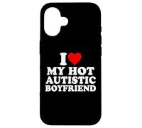 I Love My Hot Autistic Boyfriend Heart My Autism BF Coque pour iPhone 16