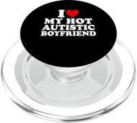I Love My Hot Autistic Boyfriend Heart My Autism BF PopSockets PopGrip pour MagSafe