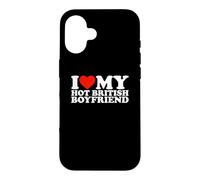 I Love My Hot British Boyfriend Coque pour iPhone 16