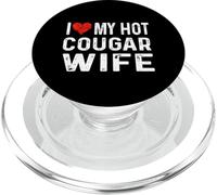 I Love My Hot Cougar Wife - Cœur Vieilli drôle PopSockets PopGrip pour MagSafe