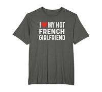 I Love My Hot French Girlfriend - Cœur vieilli - France T-Shirt