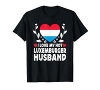 I Love My Hot Luxembourger Husband Spouses Luxembourg Flag T-Shirt