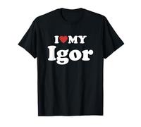 I Love My Igor Prénom Assorti Couple T-Shirt