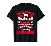 I Love My Irish Wolfhound Dog Funny Puppy Dogs Lovers T-Shirt Graphique avec Valeur