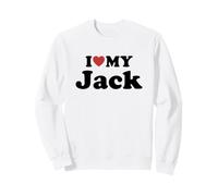 I Love My Jack Prénom Assorti Couple Sweatshirt