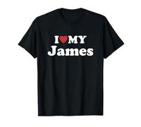 I Love My James Prénom Assorti Couple T-Shirt