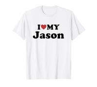 I Love My Jason Prénom Assorti Couple T-Shirt