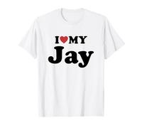 I Love My Jay Prénom Assorti Couple T-Shirt