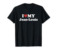 I Love My Jean-Louis Prénom Assorti Couple T-Shirt