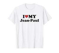 I Love My Jean-Paul Prénom Assorti Couple T-Shirt
