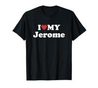 I Love My Jerome Prénom Assorti Couple T-Shirt