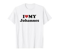 I Love My Johannes Prénom Assorti Couple T-Shirt