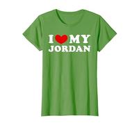 I Love My Jordan, J'aime Mon Jordan T-Shirt, Femme, Herbe, 3XL