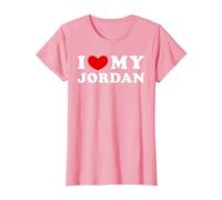 I Love My Jordan, J'aime Mon Jordan T-Shirt, Femme, Rose, L