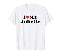 I Love My Juliette Prénom Assorti Couple T-Shirt