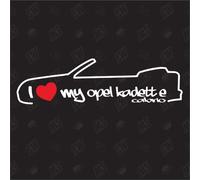 I Love My Kadett E Cabrio - Stickers compatibles avec Opel - Année de construction 1989-1993