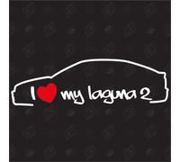 I love my Laguna 2 Limousine - Autocollant compatible avec Renault - Année 2001 - 2007